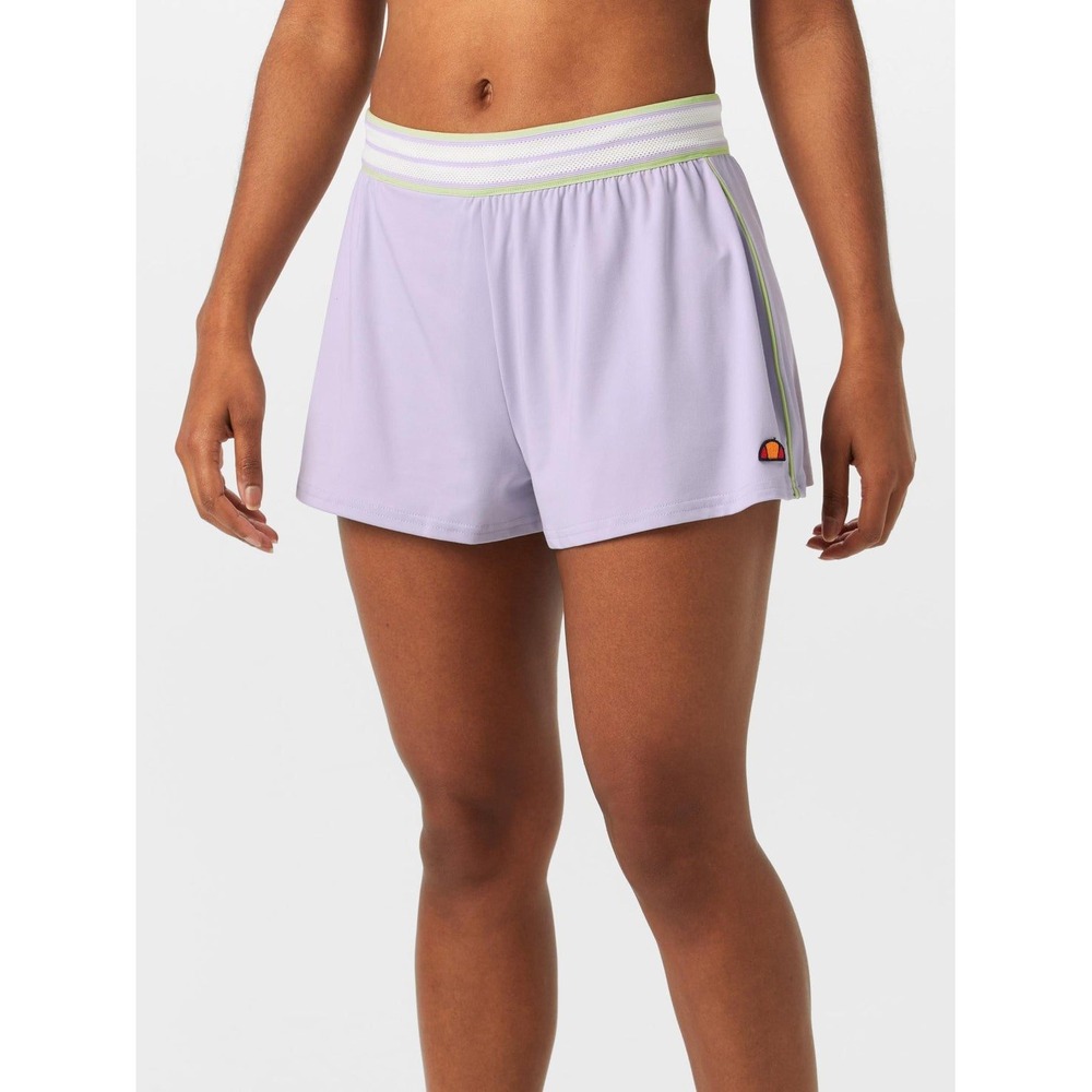 NWOT Ellesse Coburg Womens Athletic Shorts Lavender Purple Lime Green SM Tennis